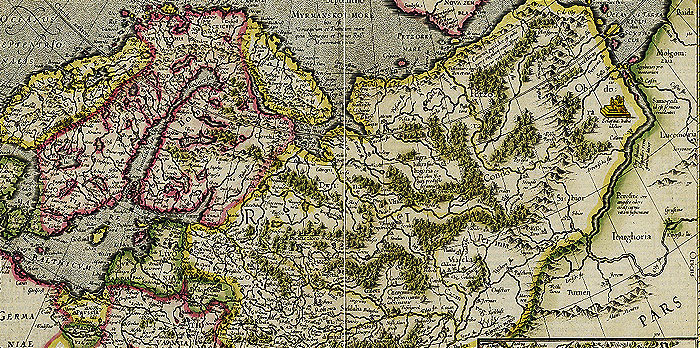 Карта России. Амстердам, 1633. Из атласа мира Г. Меркатора – Й. Хондия