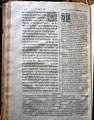 Biblia Sacra Hebraice, Chaldaice, Graece, & Latine [Antwerpen: Christophe Plantin, 1569]. Beginning of the Book of Genesis. Hebrew and Latin texts is arranged in two columns, at the bottom is the Aramaic translation of the Hebrew text. P.2. A2 r.