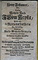Nowy testament [Budeschini = Bautzen: David Richtar, 1741]. New Testament in Upper Sorbian. Title sheet.
