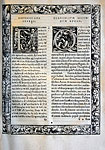 Novum Testamentum omne, multo quam antehac diligentius ab Erasmo Roteodamo recognitum...[Basel: Froben, 1519] Beginning of the Gospel of Luke. Not painted. k<sub>4</sub> r.