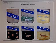 Coats of Arms of  Kursk Province. Kursk, Sudzha, Novo-Oskol, Dmitriev, Lgov, Oboyan.