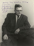 Фотопортрет Д.Д. Шостаковича с дарственной надписью П. Ц. Радчику