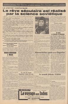 «Voix Ouvrière» (Женева), 13 апреля 1961 года. - №84, с. 6