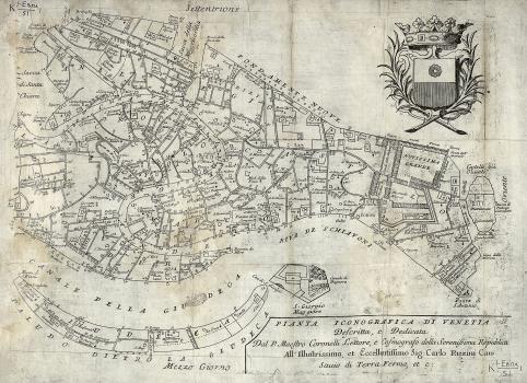 One of the variants of V. Coronelli’s Vew of Venice, published at the end of the 17th century
