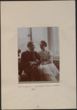 Остроумова-Лебедева А. П. и Лебедев С. В. в день свадьбы. 1905 г. 