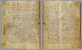 Laurentian Codex.  Changing of  style of writing and hands