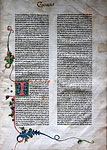 Biblia [Strassburg: Johann Mentelin, ante 27.VI.1466]. Hачало книги Бытия. Ручная роспись. a<sub>4</sub> r.