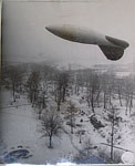 Аэростаты над городом. Ленинград, зима, 1942 г.