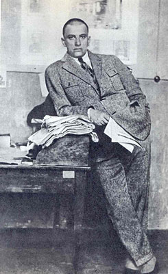 Vladimir Mayakovsky in the office of the magazine 'Krasnaya niva'. Moscow, 1927