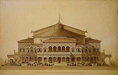 N.  Benois. Project of the wooden summer theater in Pavlovsk. Main facade.