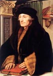 Erasmus of Rotterdam's Portrait  by Hans Holbein the Younger, 1523
