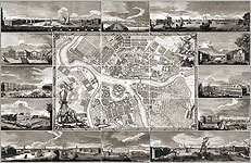 Plan of the Capital City of  St. Petersburg with the Depiction of its Most Distinctive Views
