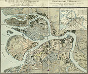 Plan of the City  St. Petersburg, compiled by Major General I. Vitztum