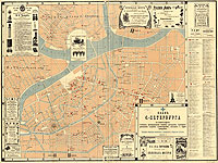 Plan of  St. Petersburg Showing Hotels, Rooming Houses, Restaurants