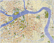 Map of the Center of  St. Petersburg of 2002