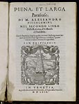 Full and extensive retelling of the second book of Rhetoric of Aristotle, performed by Alessandro Piccolomini