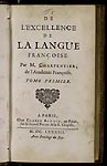 François Charpentie. On the Superiority of the French Language