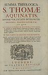 Thomas Aquinas. Summa Theologique. Lyon, 1738