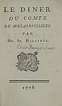 Voltaire. The Dinner at Count Boulainvillier's.[Geneva], 1728
