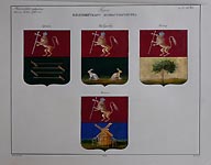 Coats of Arms of  Vladimir Province. Sudogda, Kovrov, Vyazniki, Melenki.