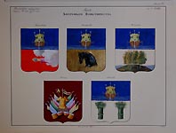 Coats of Arms of  Kostroma Province. Varnavin, Kologriv, Vetluga, Galich, Kadyev