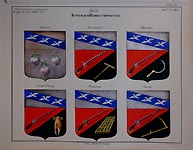 Coats of Arms of  Kursk Province. Korocha, Bogataya, Shchigry, Staro-Oskol, Fatezh, Tim.