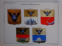 Coats of Arms of  Podolsk Province. Kamenetz-Podolsk, Nova Ushytsia, Verbovets, Grudsk, Zinkov.
