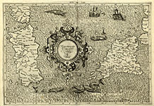 Map of the part of the Mediterranean Sea from the edition:  Claudius Ptolemy's Geography. 8th book.  Amsterdam, 1605
