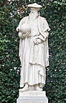 Figure of Gerardus Mercator at Parc du Petit Sablon in Brussels