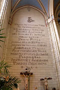 Glagolitic inscription in the Zagreb cathedral  celebrating the 1300th anniversary of the adoption of Christianity of the Croatian people