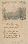 Письмо на почтовой бумаге с видом Нарвы. 1857 г.