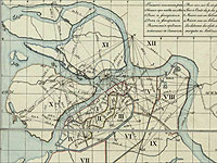 На плане дополнительная карта: «Тригонометрическая сеть города Ст. Петербурга»