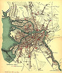 План города Ленинграда по районам, составленный по новейшим официальным источникам