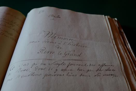 Document from the Peter the Great Archive of Voltaire in the National Library of Russia