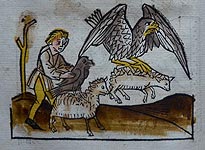 Басня Эзопа «Орёл, галка и пастух»