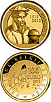 Монета 100 Евро, выпущенная к 500-летию со дня рождения Г. Меркатора