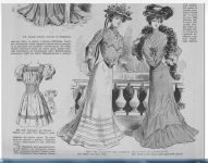 Платье из вуали бежъ; журнал «Вестник Моды для портних» 1901, №1