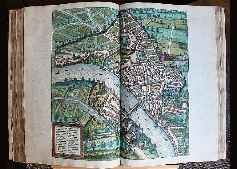 Перспективный план Базеля из второго тома Атласа городов мира Брауна и Хогенберга