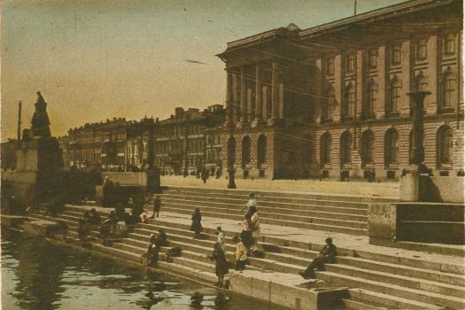 V. Presniakov. Leningrad. The Neva River Embankment and the Building of the Institute of Proletarian Art