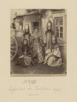  D.I. Ermakov. Kuban Region. Biberdovsky Aul (now Elburgan). Abazin Girls. 1890s