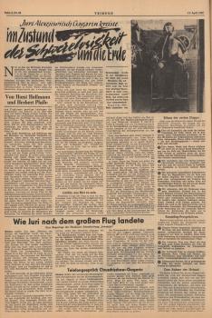 «Tribüne» (Берлин), 13 апреля 1961 года. - №86, - с. 4