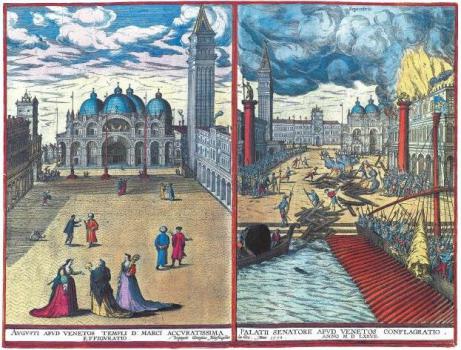 Виды Венеции из пятого тома Атласа городов мира Брауна и Хогенберга.