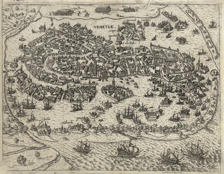 Bird’s-eye view of Venice, created by G. Keller in 1607