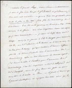  Наполеон I. Письмо генералу Раппу. 6 июня 1807 г. Финкенштейн.
