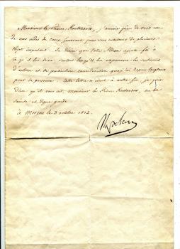 Наполеон I. Письмо фельдмаршалу Кутузову. 3 октября 1812 г.