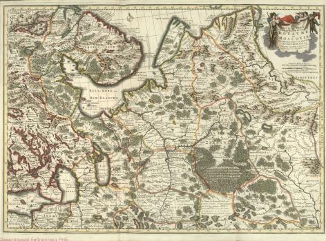 Nouvelle carte geographique du Grand Royaume de Moscovie representant la partie septentrionale // 