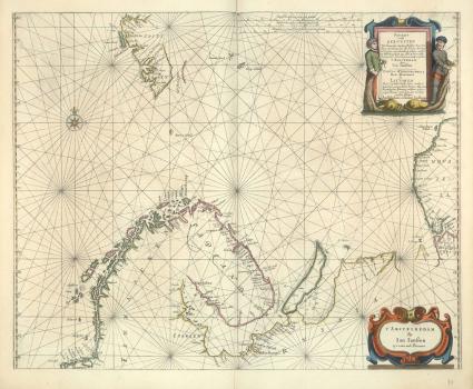 Pascart van de Zee-Custen van Finmarchen, Laplant, Ruslant, Nova Zemla en Spitsbergen