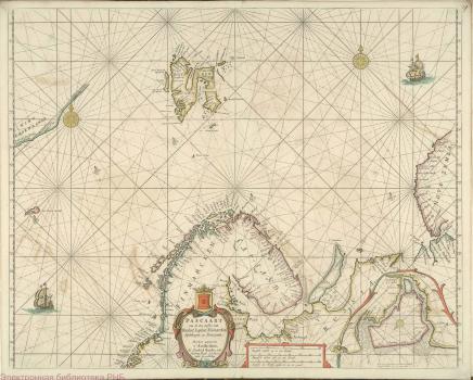 Pascaart van de Zee-Custen van Ruslant, Laplant, Finmarchen, Spitsbergen en Nova Zemla – 