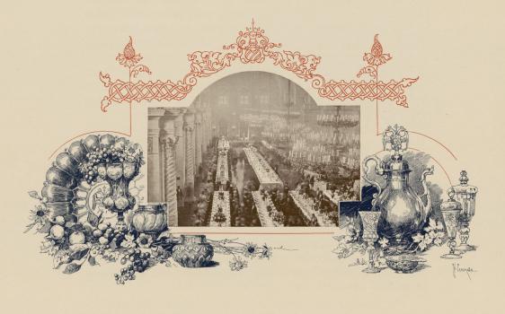 Samokish N.S. Dinner for Ambassadors and Envoys in the St. George Hall of the Grand Kremlin Palace on May 25, 1896 