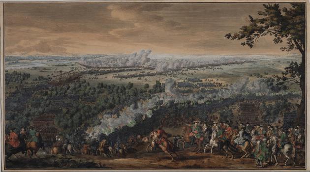 Н. де Лармессен с оригинала П.-Д. Мартена младшего. Сражение при Лесной. 1722-1724